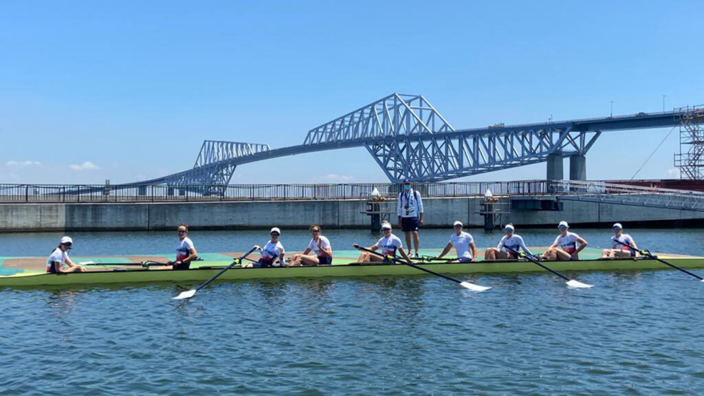 Caragh rowing with Team GB